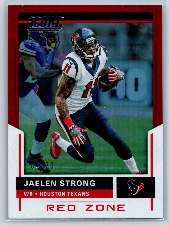 2017 Score #264 Jaelen Strong Red Zone #/20 - Image 1 of 2