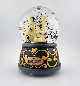 Disney Parks Haunted Mansion Hitchhiking Ghosts Musical Snow Globe Glows in Dark - Picture 1 of 7