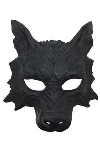 Midnight Wolf Half Mask - Picture 1 of 1