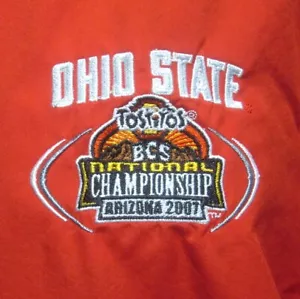 Ohio State University XL Windbreaker 2007 Tostios BCS Championship OSU Nike genäht - Bild 1 von 3