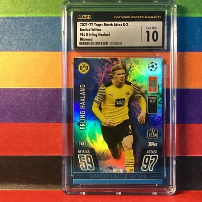 2021-22 Topps Match Attax UCL Erling Haaland #LE D Limited Edition Diamond - Image 1 of 2