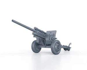 WWII - US 3 INCH M5 ANTI TANK GUN (transport) - 1/56 1/72 1/87 1/100 3D PRINTED - Imagen 1 de 5