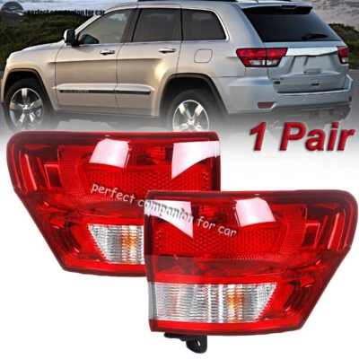 1 Pair Tail Light Rear Brake Lamp Outside For Jeep Grand Cherokee 2011 2012 2013 - Image 1 of 4