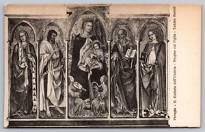 Postcard: Perugia, Umbria, Vergine, T. Bartoli, T. De Carolis, Divided, Unposted - Picture 1 of 2