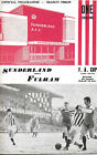SUNDERLAND V FULHAM 4 JAN 1969 FA CUP + FLR  Inc CUP TOKEN (PIC 2) VGC.