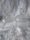 Clear/smoked  Glass Candlestick Holder's And Ring Trinket Holder