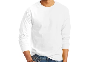 Camiseta Hanes 5586 Unisex Sin Etiquetas Manga Larga Elegante Camiseta 3XL - Imagen 1 de 1