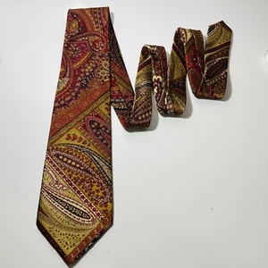 BRIONI Incredible Glossy Multicolor Silk Luxury Tie w Intricate Design 61x3.5” - Picture 1 of 13