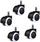 5 pack Office Chair Caster Heavy Duty Rubber Swivel Wheel Replacement 2' Casters