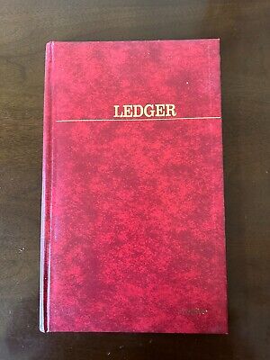 NEW VINTAGE Red Ledger Book 7.5  X 12 1/8  Smart Hall Co 152 Pg • 9.99$