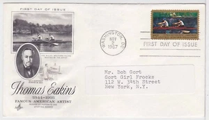 TurtlesTradingPost- Thomas Eakins Artist #1335 -1967 FDC- Artcraft- Applebaum Ad - Picture 1 of 2