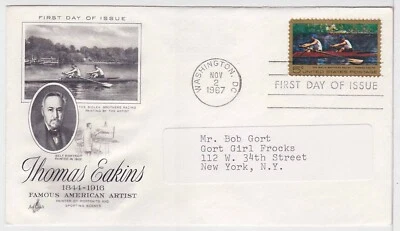TurtlesTradingPost- Thomas Eakins Artist #1335 -1967 FDC- Artcraft- Applebaum Ad - Image 1 of 2
