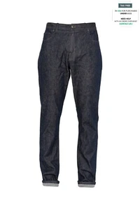 690$ ISAIA NAPOLI Dark Blue Dry Denim Jeans Trousers Pant Cotton 34 US / 50 EU - Picture 1 of 4