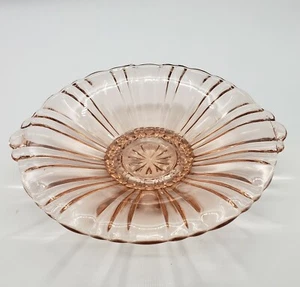 Vintage Pink Anchor Hocking Old Café Depression Glass 1930's Mint Dish 8.5" - Picture 1 of 3