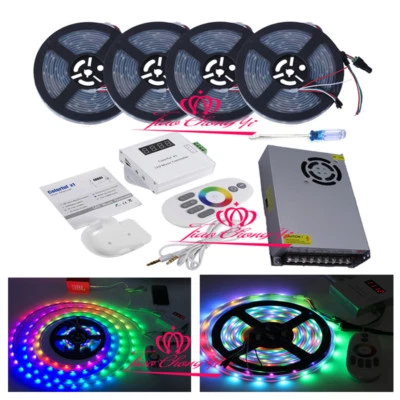 5V WS2812B Individually Addressable LED strip IP67+Remote music controller+power - Image 1 of 4