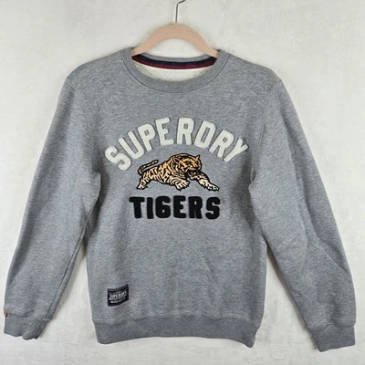 Superdry Hombre Sudadera Pullover Gris Premium Polar Talla S Foto 1 de 4