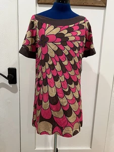 Mini Abito Corey Lynn Calter Manica Corta Multicolore Donna 2 100% Seta Nuovo con etichette - Foto 1 di 12