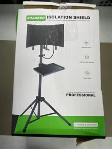 Protector de aislamiento de micrófono de grabación de estudio profesional, filtro pop, alta densidad - Imagen 1 de 2