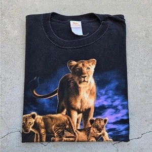 Vintage las vegas Mens Size xxl Black 1999 Lion Cubs Graphic Print T-shirt - Picture 1 of 4