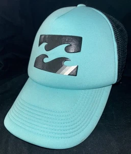 Vintage Billabong Logo Teal Black Mesh Adjustable Trucker Hat Cap - Picture 1 of 5