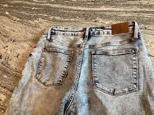 Judy Blue Acid Wash Wide Leg Jeans Raw Hem 18 W - Picture 1 of 7