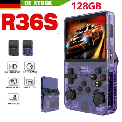 R36S Retro Handheld Konsole, Weiß, ArkOS, 128GB, 20.000+ Spiele NEU&OVP DHL - Bild 1 von 4