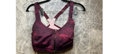 Victoria's Secret  Knockout Sports Bra Women Size 34DD Pink Front Zip Crossback - Image 1 of 4