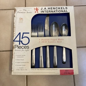 J.A. Henckels Intl 18/10 Stainless Steel Earl 45-Piece Set Service for 8 New - Picture 1 of 13