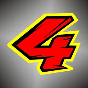 aufkleber NUM. 4 Devizioso Motorrad Car Sticker Aufkleber Sticker     - Bild 1 von 1