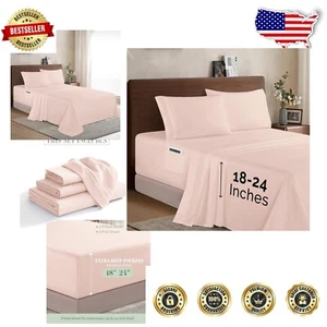 Elegant Blush Queen Sheet Set - 1500 Thread Count Ultra-Soft Microfiber - Picture 1 of 10