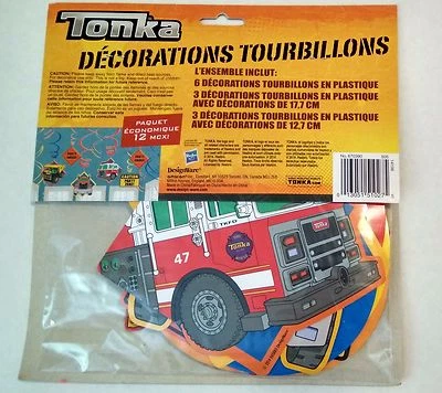 TONKA HANGING SWIRL DECORATIONS ~ For Birthday Party, 12 pieces - Image 1 of 2