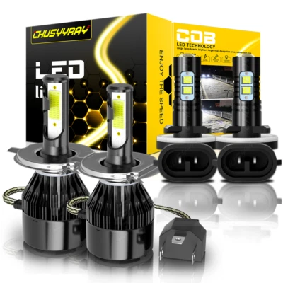 Bombillas LED para For Hyundai Accent 2000-2017 faro alto bajo+ luces antiniebla - Image 1 of 4