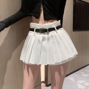 Pleated Mini Skirt A-Line Tennis Skirt Classic Short Skirt  Women
