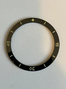 Anillo de reloj con inserción de bisel plano de cerámica Lume vintage de 37,8 x 31,3 mm pieza Seiko Mod - Imagen 1 de 5