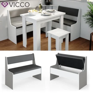 Banco de almacenamiento 107cm banco de cocina Roman Blanco Antracita Vicco - Imagen 1 de 7