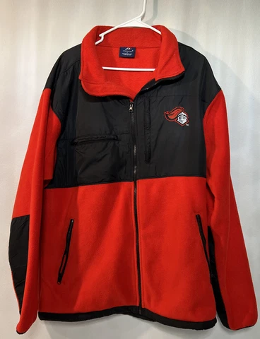 RUTGERS SCARLET KNIGHT LONG SLEEVE JACKET SWEATER MENS LARGE RED  VTG PRO PLAYER Cover