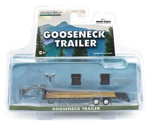 1:64 GreenLight *HITCH & TOW* BLACK *GOOSENECK* 5th Wheel FLATBED TRAILER NIP! - Picture 1 of 4