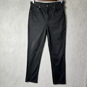 Ring of Fire Damen Hose Größe 20 Schwarz Chino Gerade 5 Taschen Freizeit W29 L28 - Bild 1 von 14