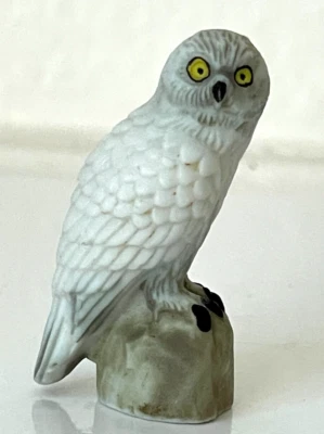 Fève Hibou Chouette BLANC réaliste Galette des rois French charm - Photo 1/4