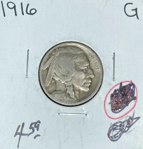 NÍQUEL BÚFALO 1916 ~ BUENA ~BONITA MONEDA~ - Imagen 1 de 2