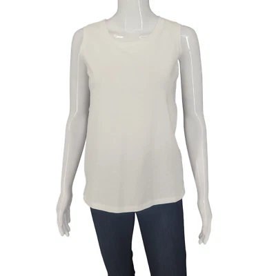 Camiseta sin mangas Denim Co talla XX-pequeña blanca verano informal con espalda retorcida Foto 1 de 4