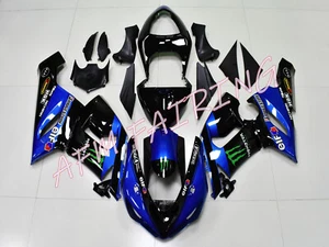 Blue Black ABS Injection Mold Bodywork Fairing Kit Panel for Ninja ZX-6R 05 06 - Picture 1 of 7