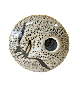 Georgetown Pottery Signed & Dated 5" Frog Round Ikebana Japanese Flower Zen Vase - Picture 1 of 3