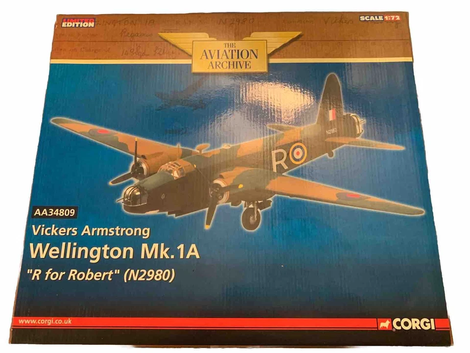 Corgi AA34809 Vickers Armstrong Wellington MK.1A "R for Robert" Airplane Model - Image 1 of 4