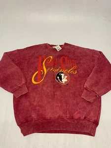 New VTG Nutmeg Sweater Red Florida State Seminoles XL Men's A76 - Picture 1 of 9