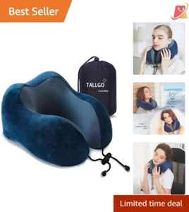 Travel Pillow Memory Foam Soft Neck Support Adjustable for Airplane Car Home - Picture 1 of 9