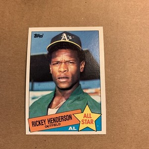 ￼  1985 Topps Cb16 #706 Rickey Henderson Oakland Athletics all star￼