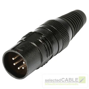 HICON XLR 5-pol male Stecker Kabel-Ø 4,0- 8,5mm versilberte Kontakte | HI-X5CM-M - Bild 1 von 2