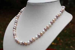 A2N 44 cm Auténtico Agua Dulce Joyería de Perlas Collares Cadenas Collar - Imagen 1 de 1