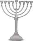 Traditional Classic Hanukkah Menorah - 9.5" Tall Graceful Style Candle Minorah P